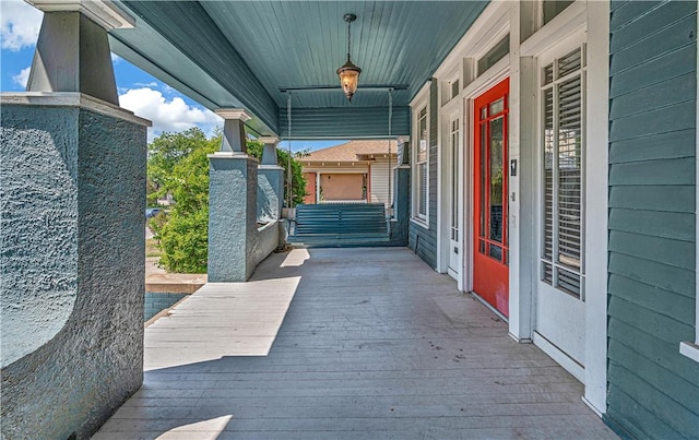 view of patio with a porch