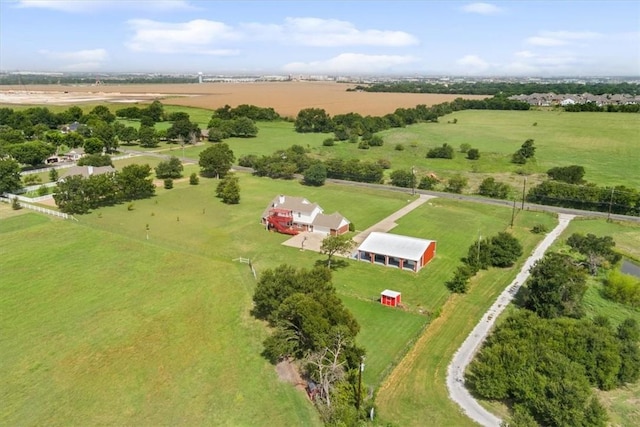 drone / aerial view featuring a rural view