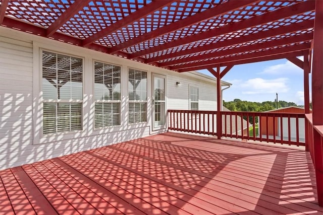 view of wooden terrace