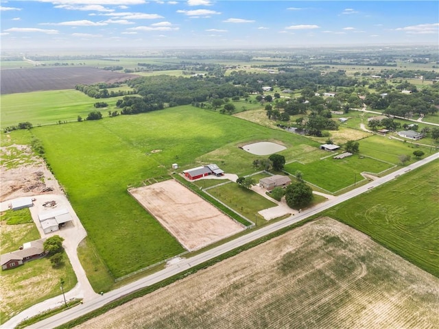 aerial view with a rural view