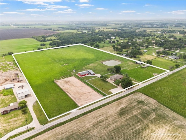 bird's eye view featuring a rural view