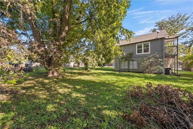 view of yard with stairway