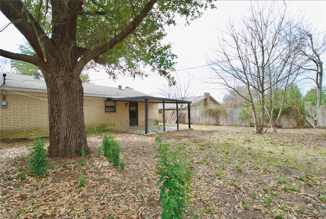 view of yard with a patio