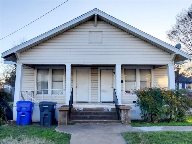 bungalow-style house with a porch