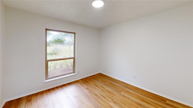 empty room featuring plenty of natural light and light hardwood / wood-style floors