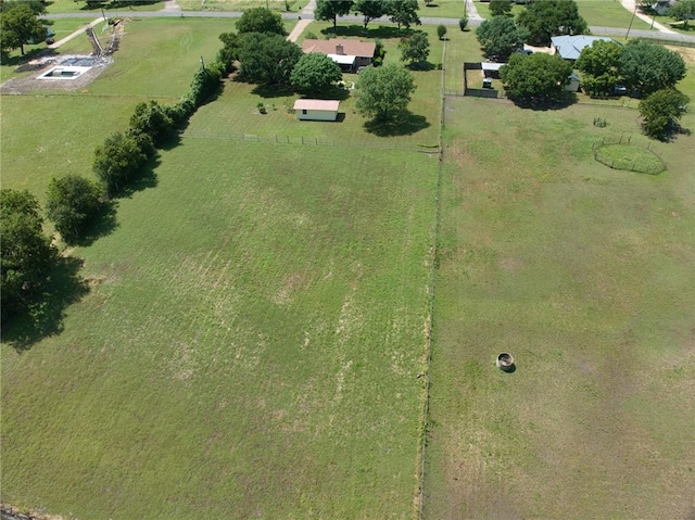 aerial view with a rural view