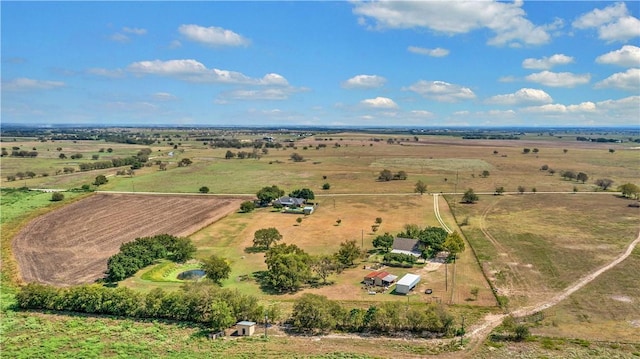 bird's eye view featuring a rural view