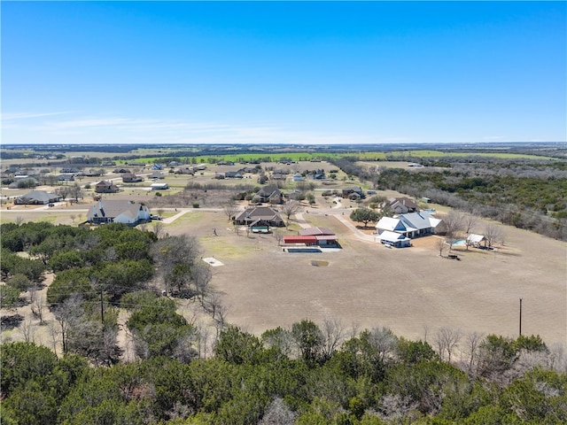 aerial view with a rural view