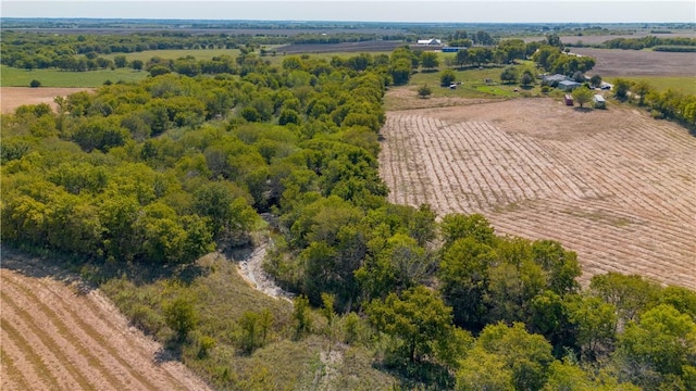 drone / aerial view with a rural view