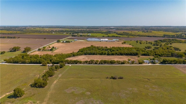 aerial view featuring a rural view