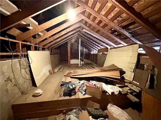 view of attic