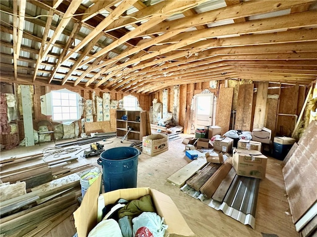 view of attic