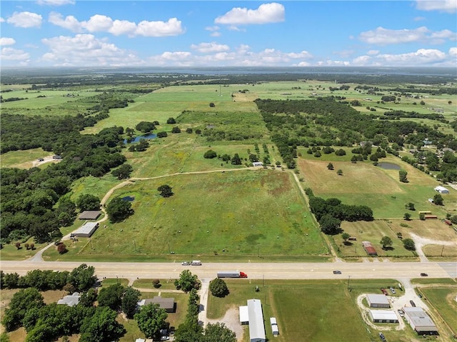 bird's eye view with a rural view