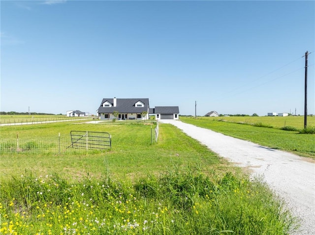 view of street featuring a rural view