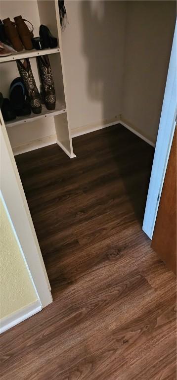 interior space featuring wood-type flooring