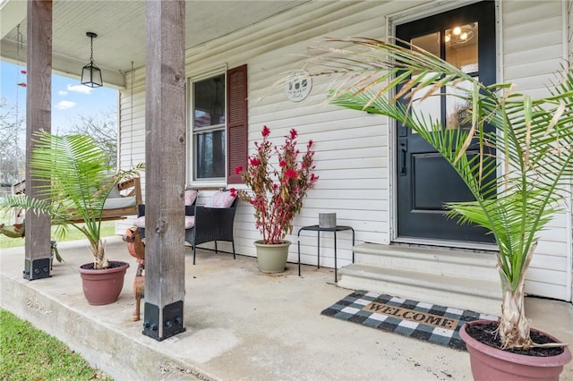 view of patio / terrace featuring covered porch