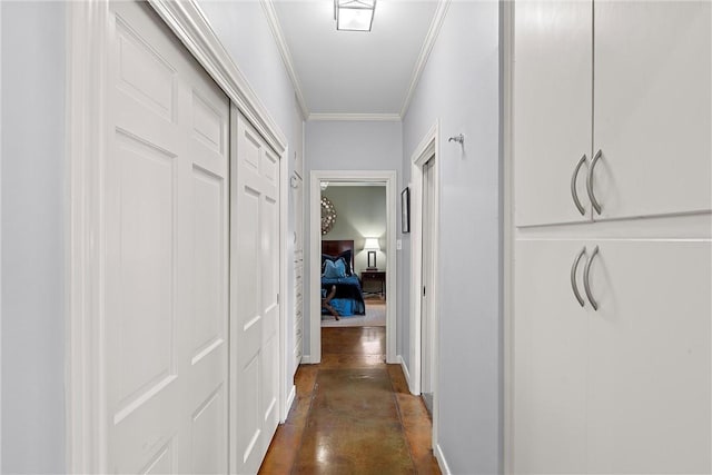 corridor with ornamental molding