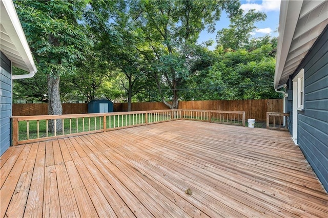 deck with a storage unit