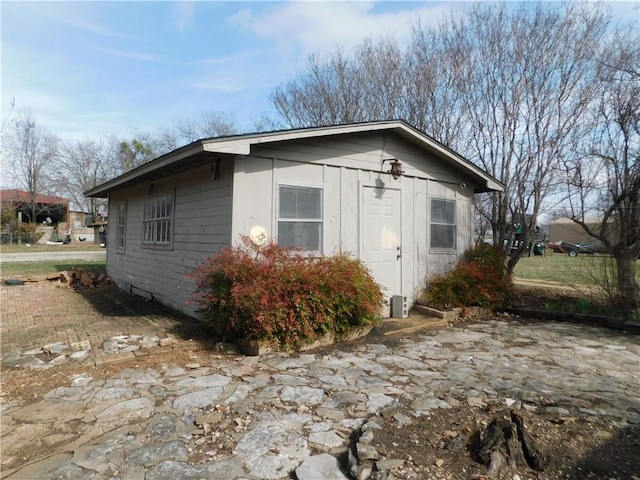 exterior space featuring board and batten siding