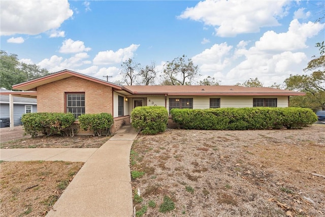 view of ranch-style home