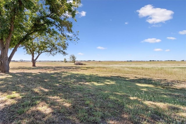 view of yard with a rural view