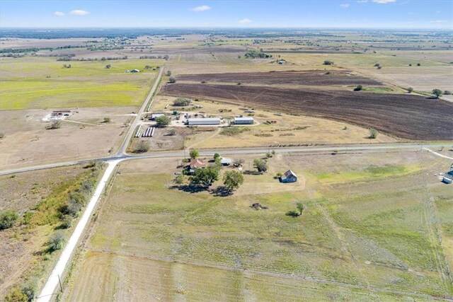 drone / aerial view with a rural view