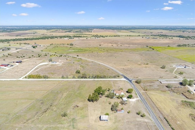 aerial view featuring a rural view