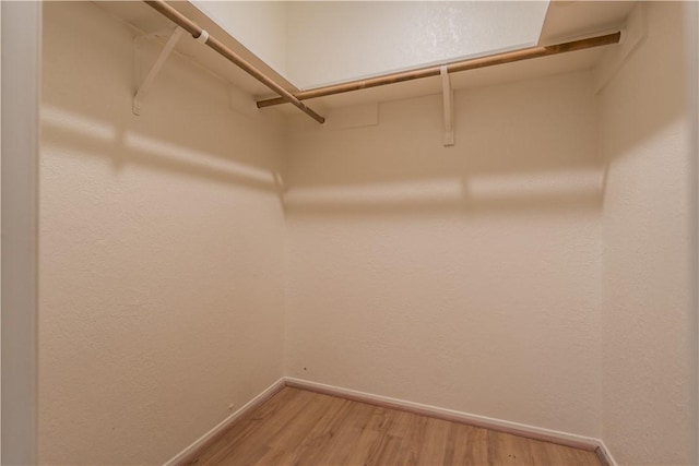 spacious closet featuring hardwood / wood-style flooring