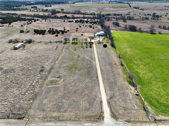 aerial view with a rural view