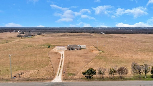 bird's eye view featuring a rural view