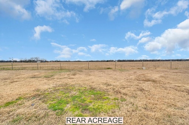 view of yard with a rural view