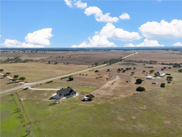 aerial view featuring a rural view