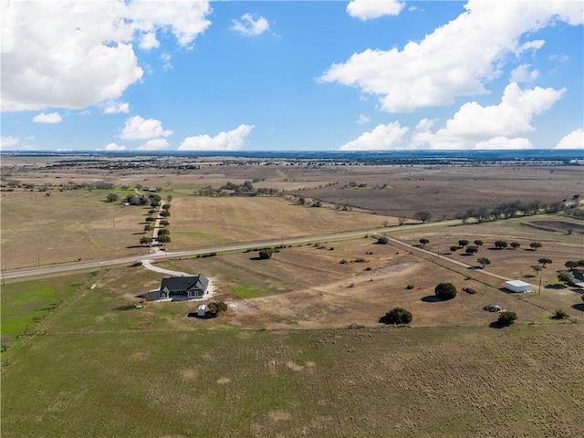 aerial view featuring a rural view