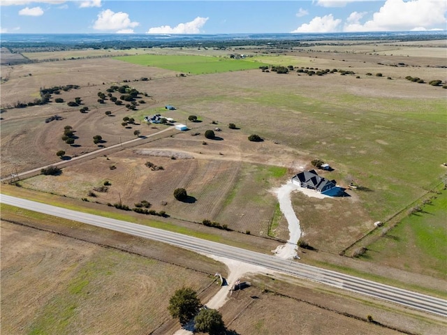 drone / aerial view with a rural view