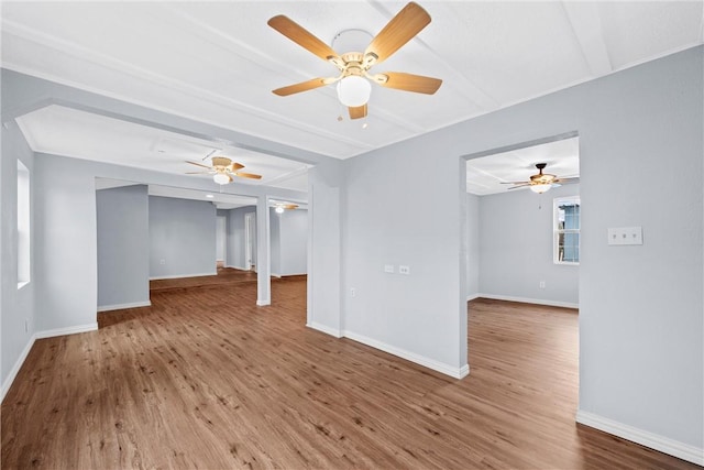 interior space with hardwood / wood-style flooring