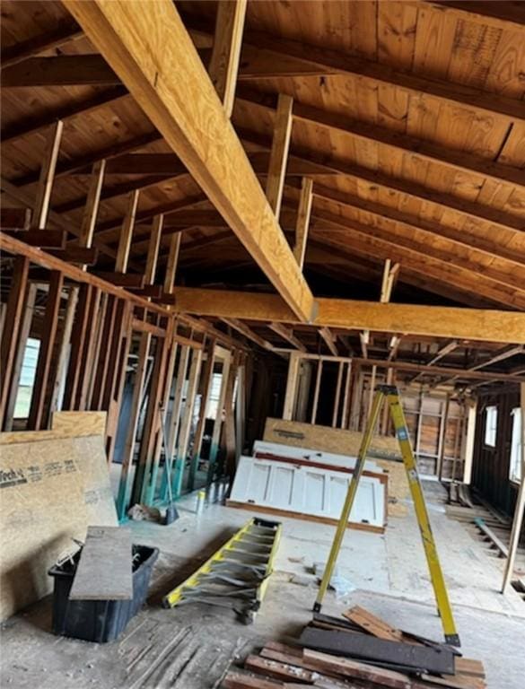 attic featuring plenty of natural light