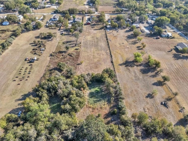 aerial view with a rural view