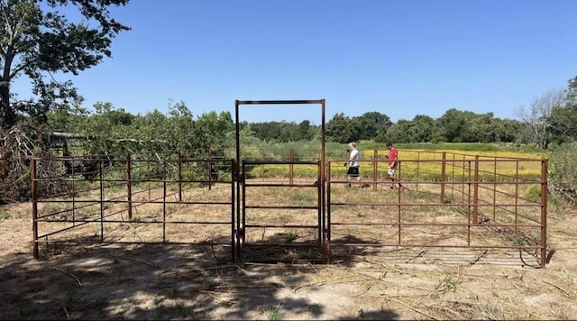 view of gate featuring a rural view