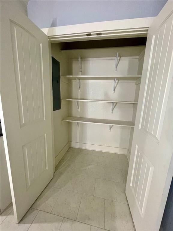 pantry with electric panel