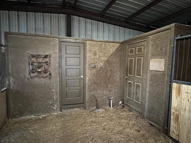 miscellaneous room featuring vaulted ceiling