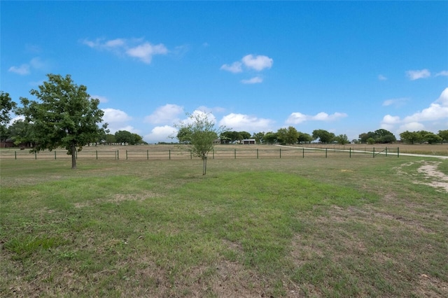 view of yard featuring a rural view