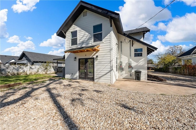 back of house featuring a patio