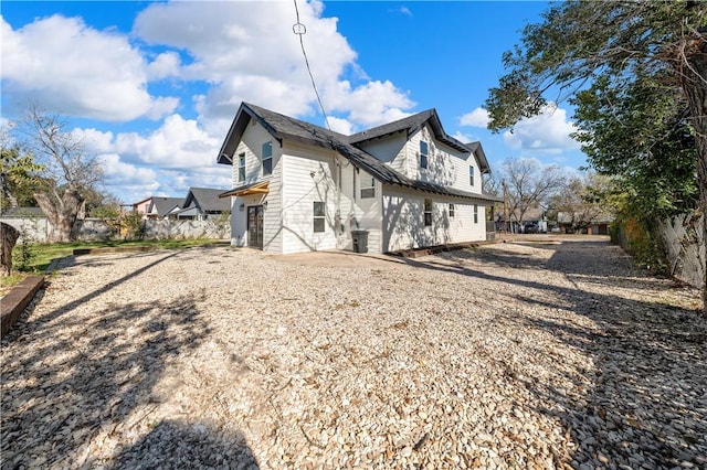 view of rear view of property