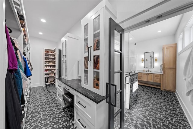 walk in closet with sink