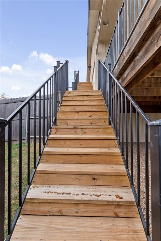 view of staircase