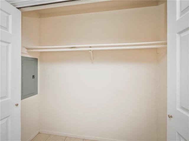 closet with electric panel