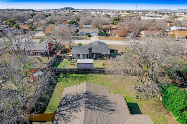 aerial view featuring a residential view