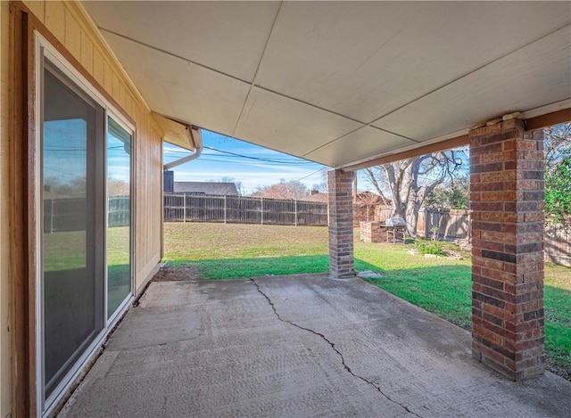 view of patio / terrace featuring a fenced backyard