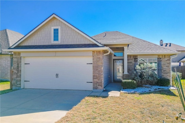 view of front of home with a front lawn