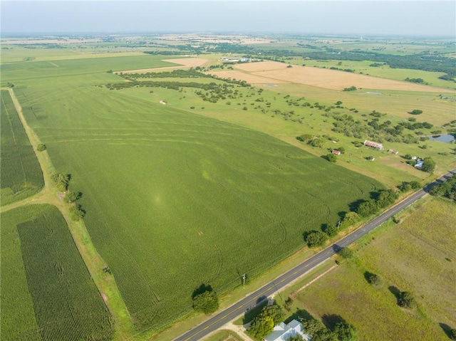 aerial view featuring a rural view